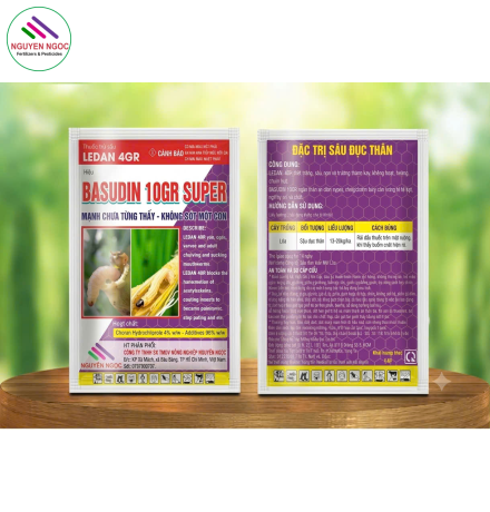 Thuốc trừ Sâu Lerdan 4GR -Hiệu BASUDIN-GR10 SUPER Thuốc Hạt Rải Gốc
